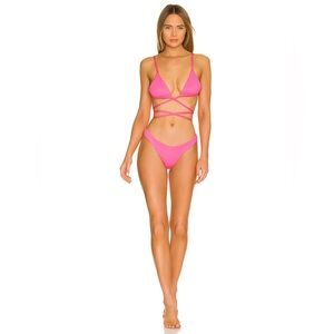 B. Swim X Elizabeth Turner Evan Bikini Set Pink size Small
